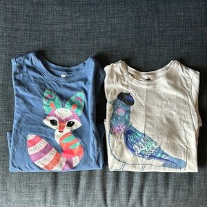 Tea Collection size 6 long-sleeve tees - PAIR